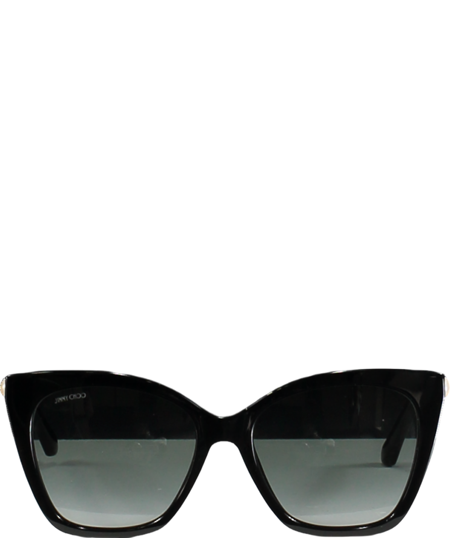 Jimmy Choo Black Annabeth Cat Eye Sunglasses  with Pearls and Swarovski Crystals in case