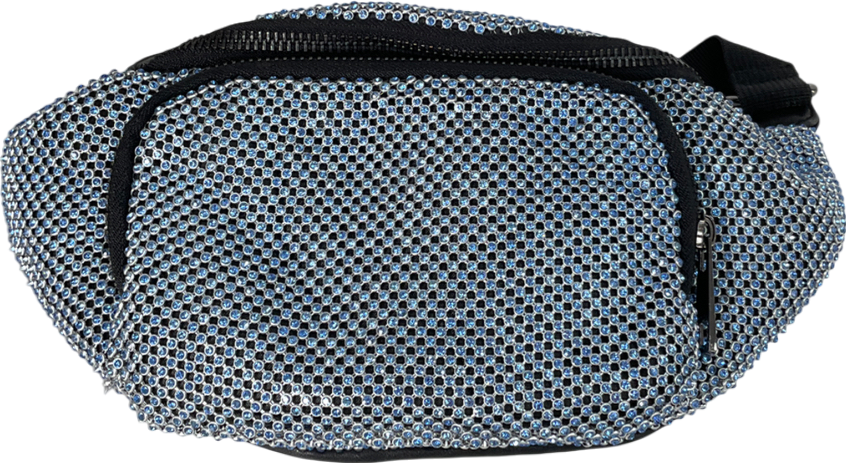 Topshop Blue Diamanté Bum Bag One Size