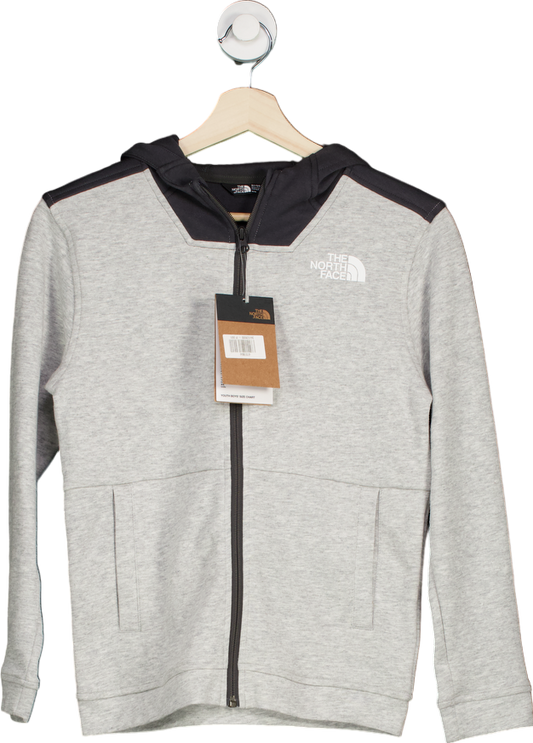 The North Face Grey and Black Slacker Full-Zip Hoodie Youth M