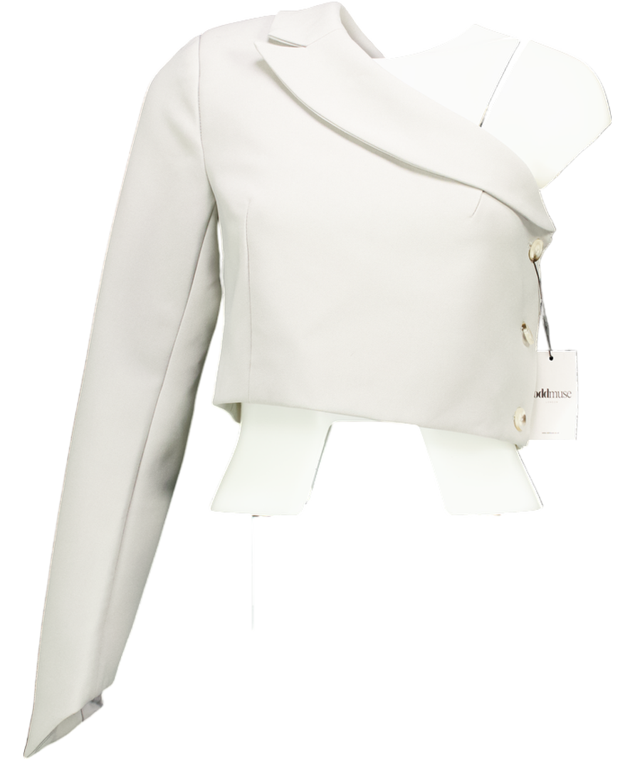 OddMuse Grey One Sleeve Top UK S