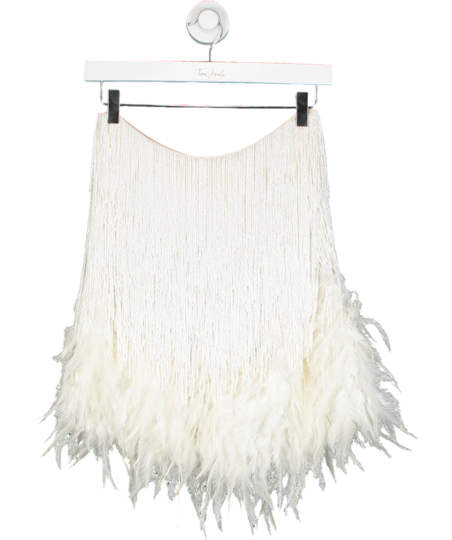 Nadine Merabi White Sara Skirt UK 8