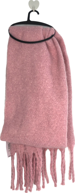 New Look Pink Tassle Plain Scarf One Size