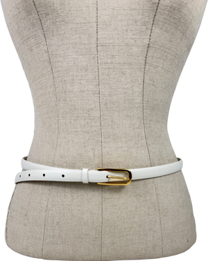 Arket White Leather Belt UK XS/S