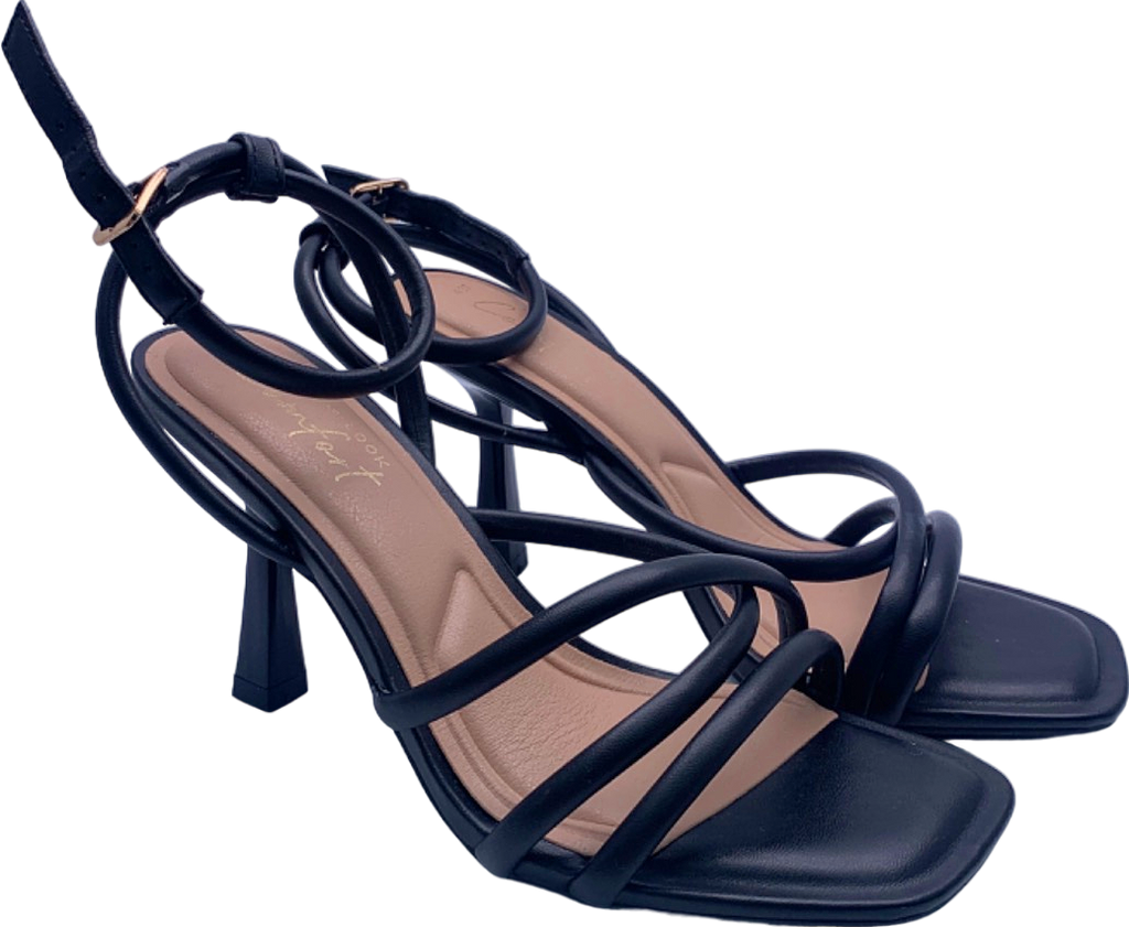 New Look Black Strappy Heeled Sandals UK 4