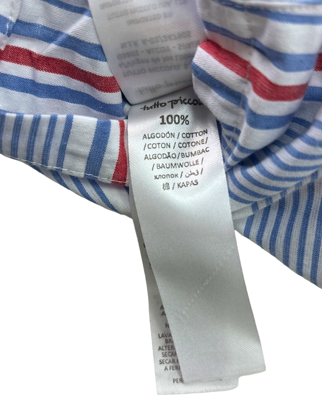 Tutto Piccolo Blue/Red/White Striped Bermuda Shorts 24M (UK 18-24 Months)