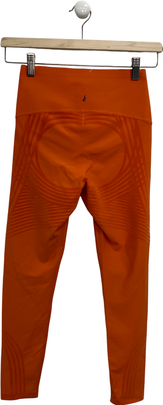 fanka Orange Body Sculpt Leggings Reversible Wear UK S