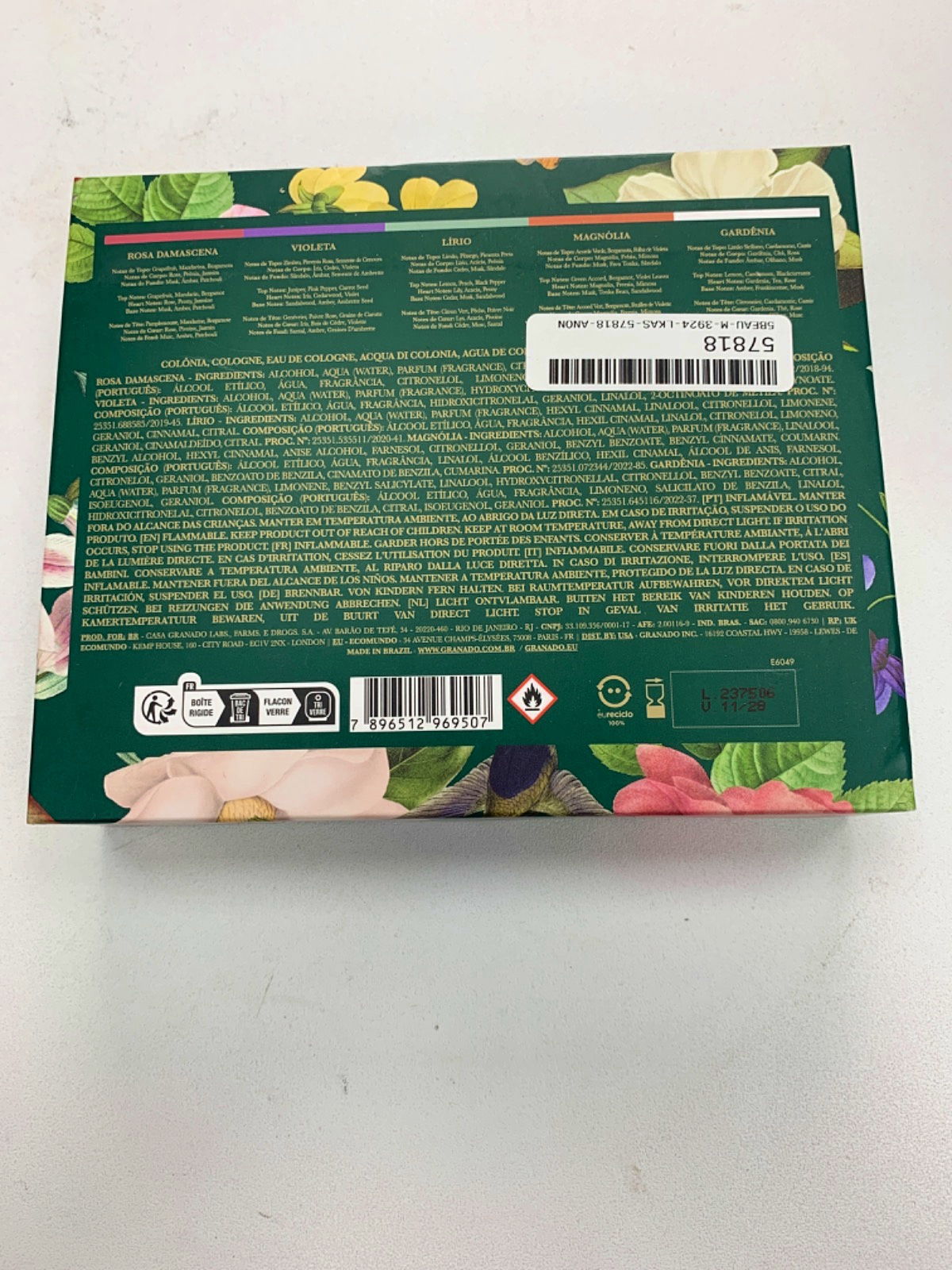 Granado Discovery Set - Coleção Florais Rosa Damascena, Violeta, Lírio, Magnólia, Gardênia 10ml