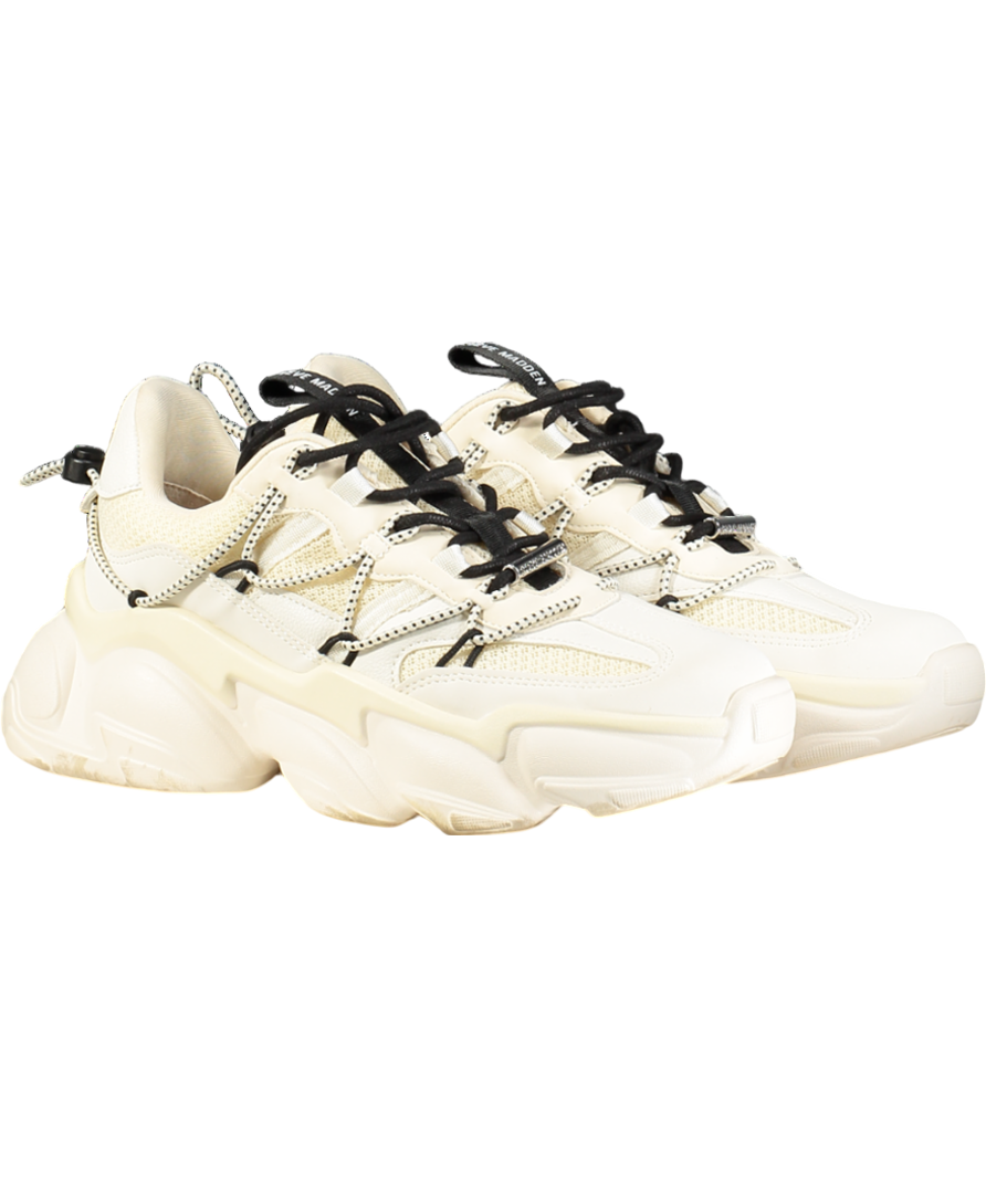 STEVE MADDEN Beige Spectator Trainers UK 6 EU 39 👠