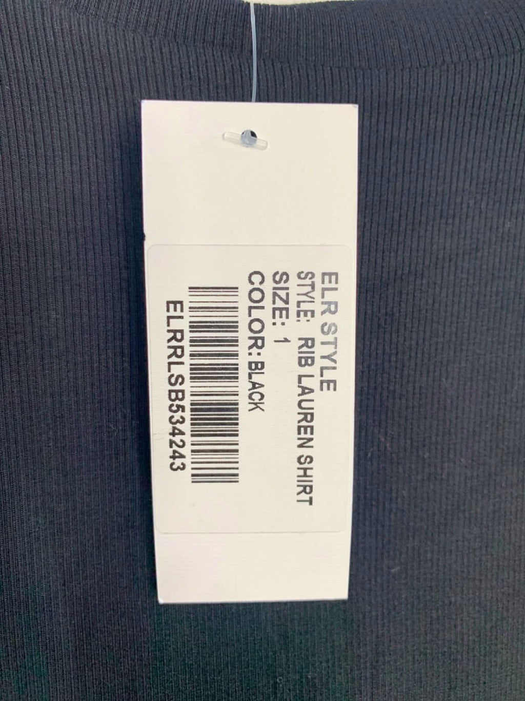 ELR Style Black Rib Lauren Shirt Size 1