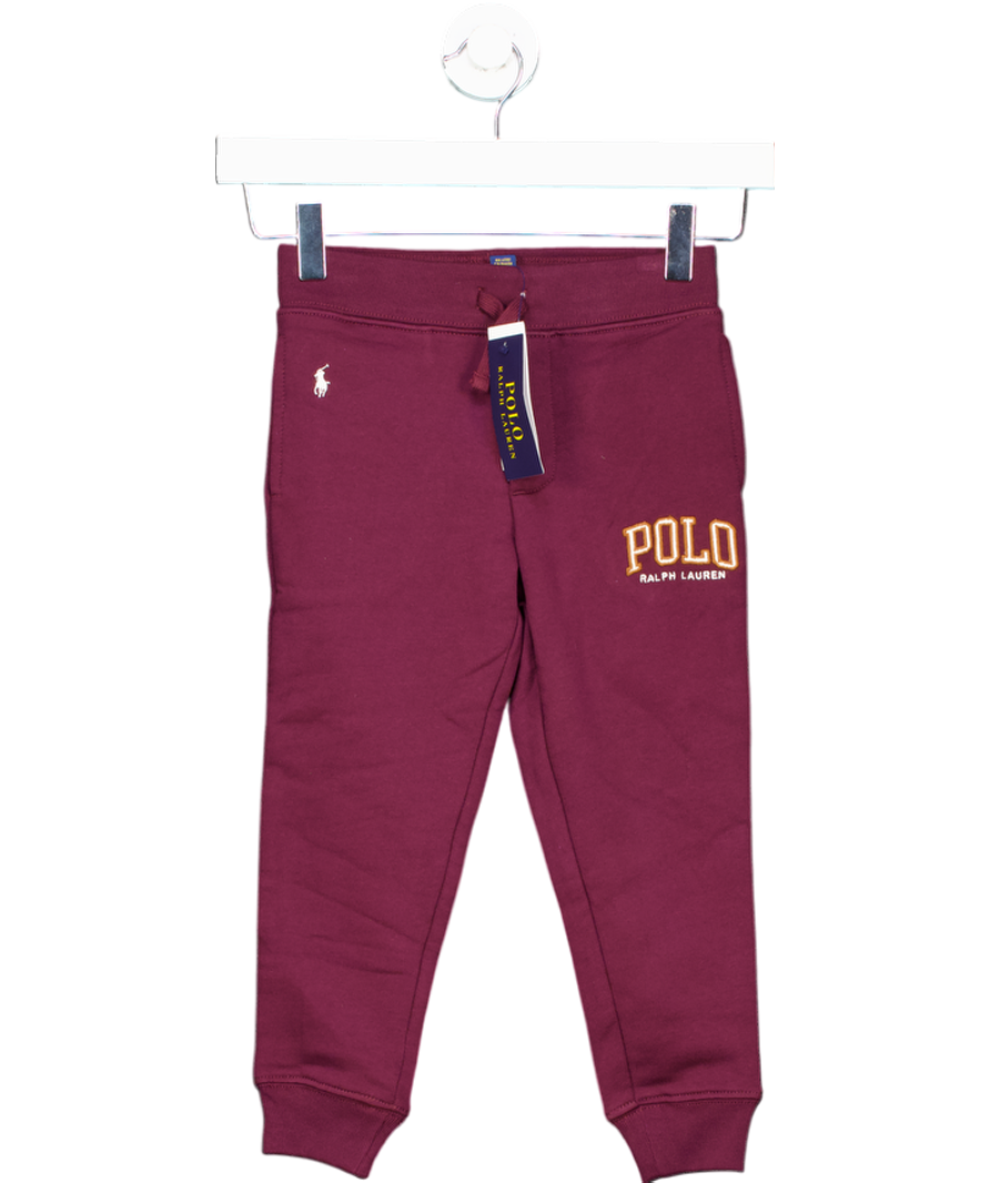 Polo Ralph Lauren Burgundy Embroidered Polo Logo Joggers 4 Years