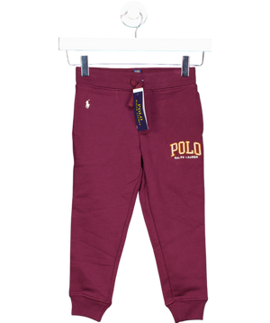 Polo Ralph Lauren Burgundy Embroidered Polo Logo Joggers 4 Years