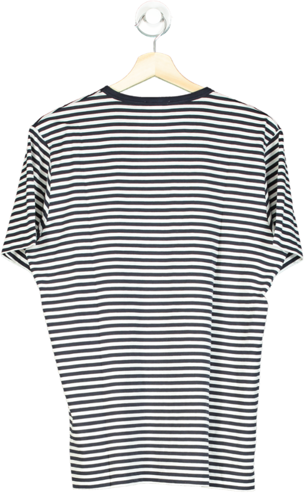 Sunspel Navy Striped T-Shirt UK M