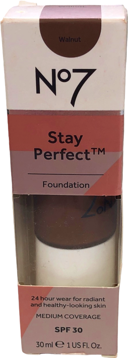 No7 Stay Perfect Foundation Walnut 30ml