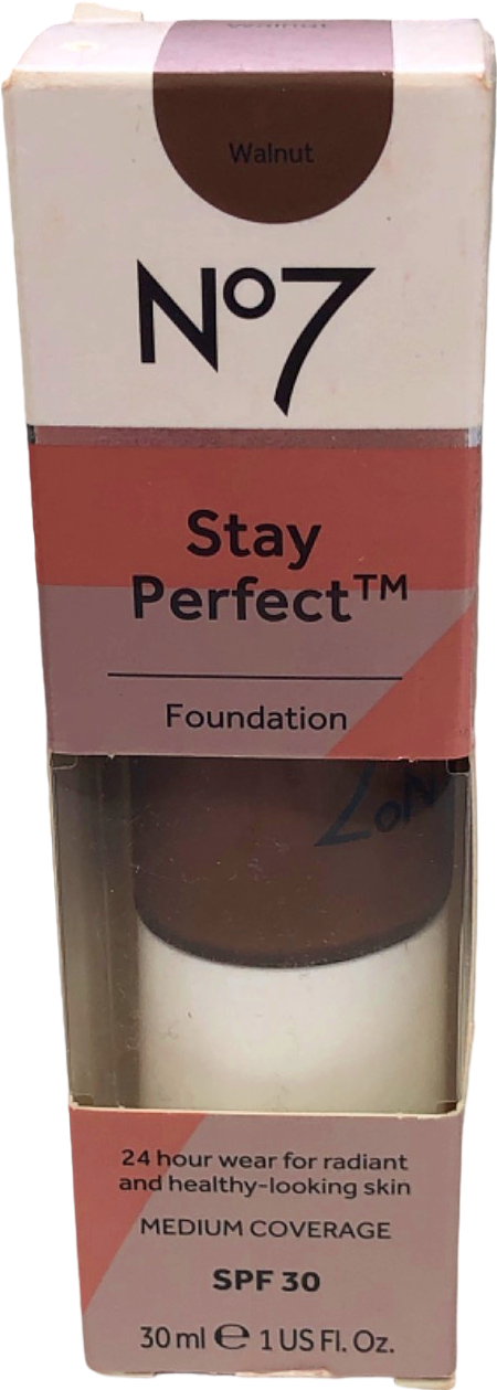 No7 Stay Perfect Foundation Walnut 30ml