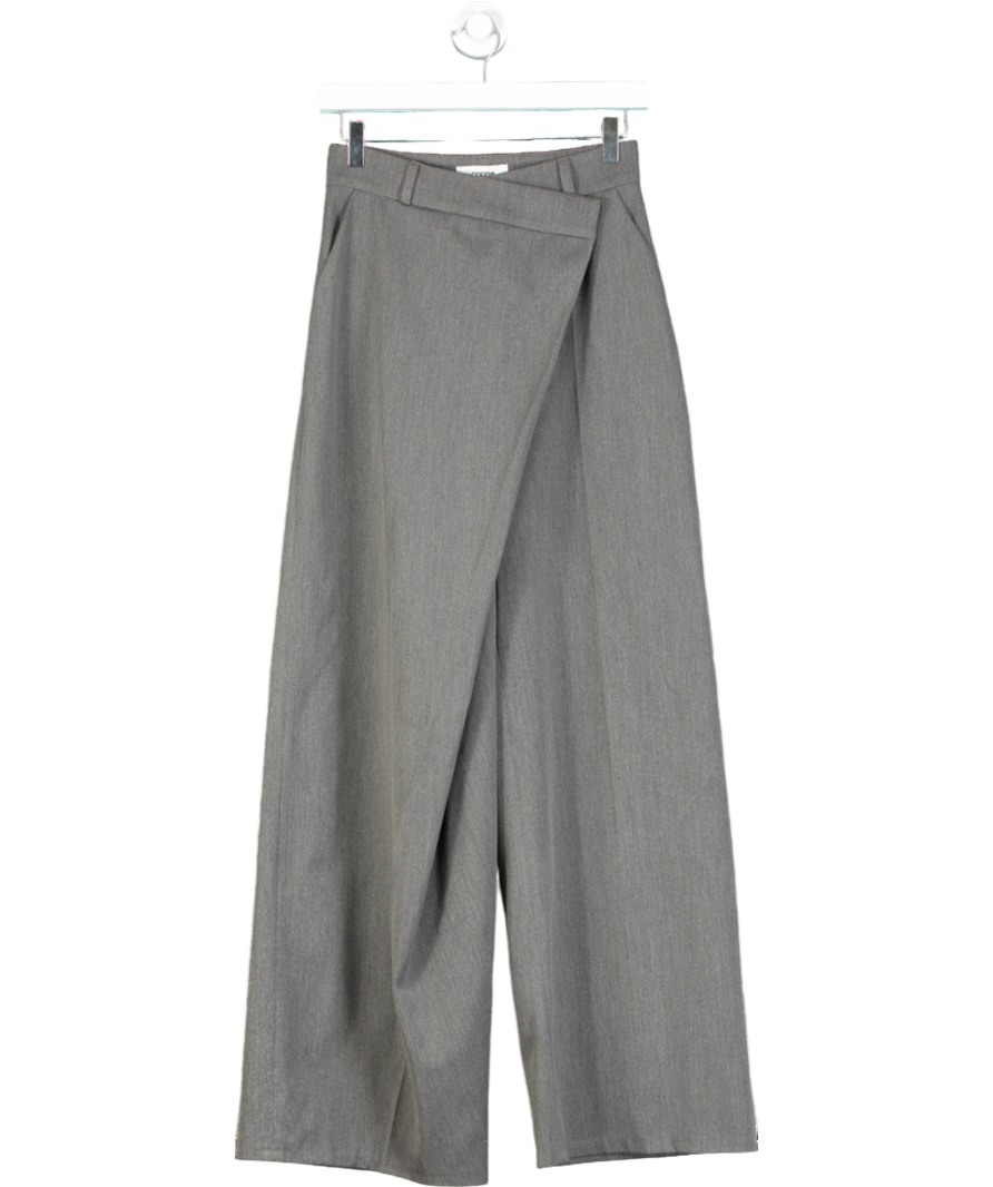 COOSH Grey Flare Palazzo Wrapped Pants UK XS