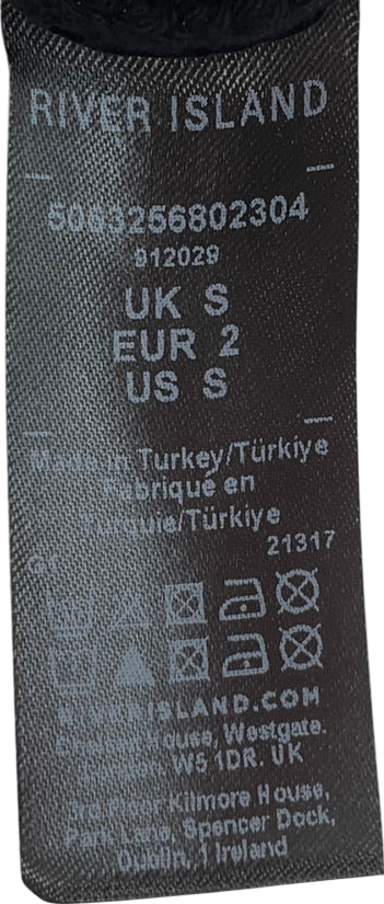 River Island Black Knitted Waistcoat UK S