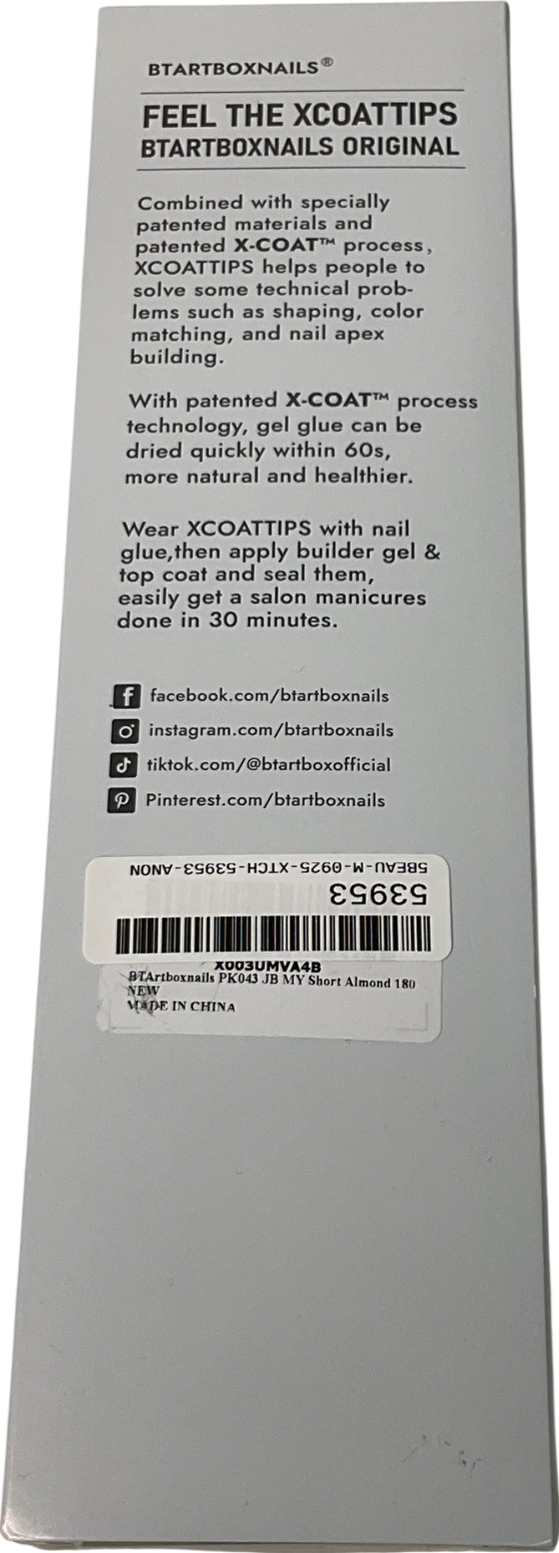 x coat X Coat Tips Nails Short Almond 60 nails