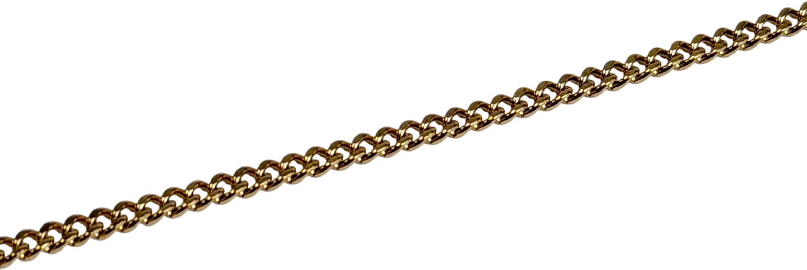 CRAFTD LONDON 18k Yellow gold plated 'a Symbol Of Faith' Crucifix Pendant & 2mm Cuban Chain