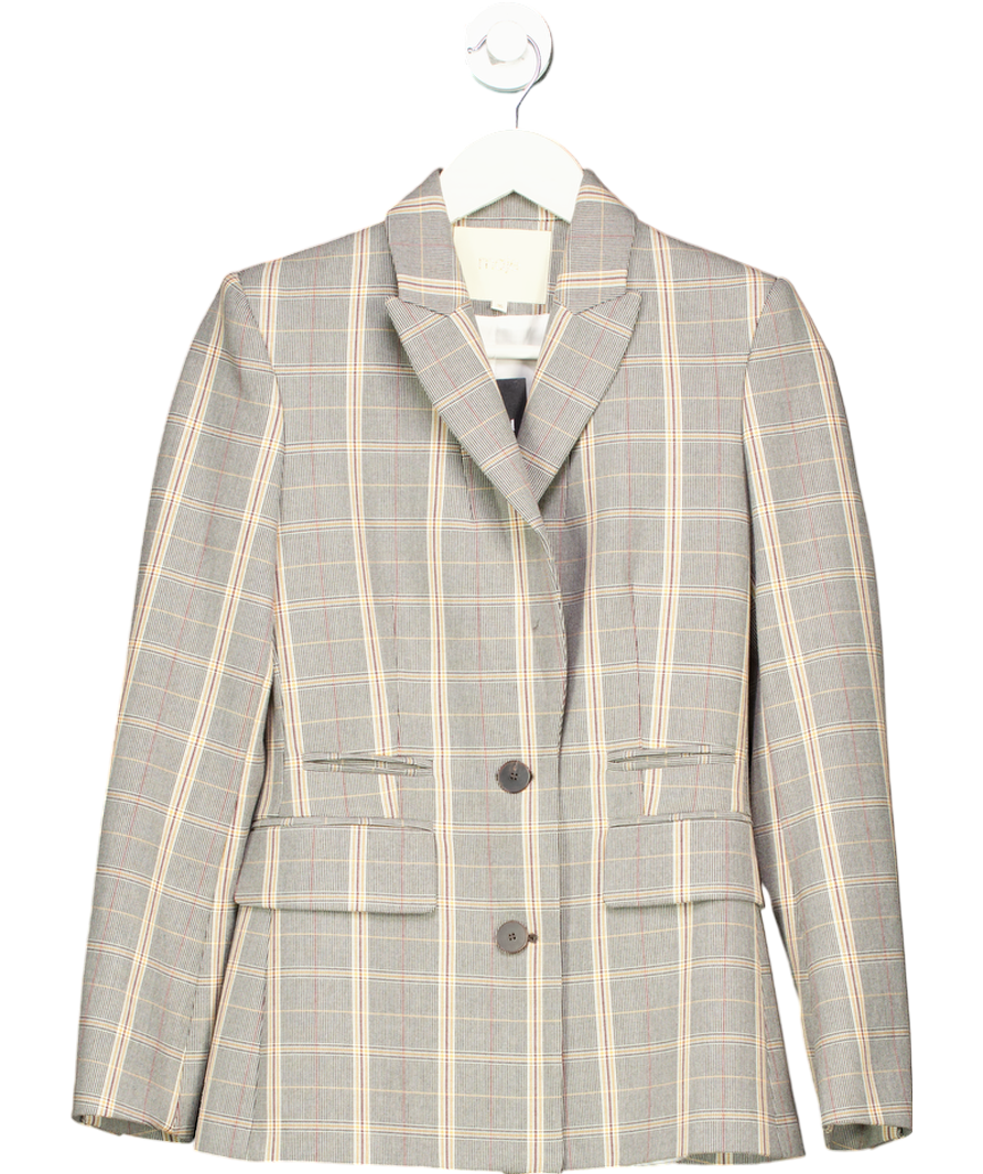 Maje Grey Checked Suit Jacket UK 8