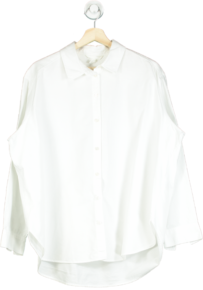 H&M White Long Sleeve Shirt UK M