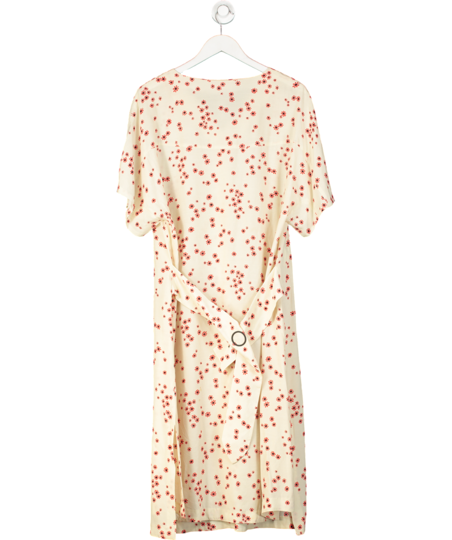 Bimba Y Lola Cream Floral Button Up Dress UK L