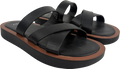 ZARA Black Flat Cross Cross Strap Sandals UK 8 EU 41 👠