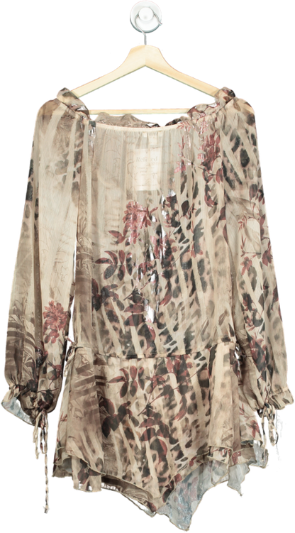 Jaded London Floral Long Sleeve Romper UK 6