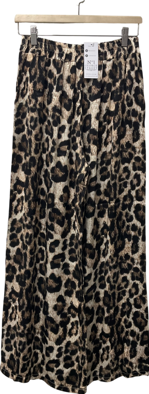 N°1 George Street Brown Lexi Leopard Print Trousers UK M