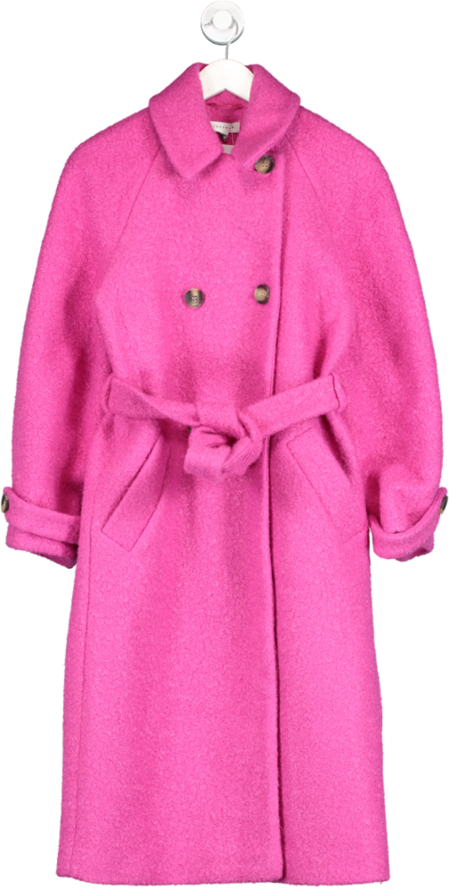 Topshop Pink Oversized Trench Coat UK 8