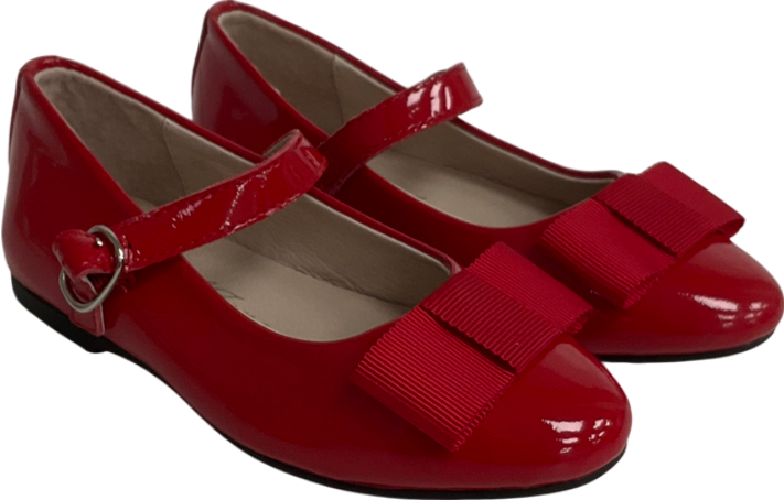 Age of innocence Ellen Red Bow Front shoes UK 8 EU 25 👼