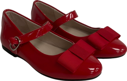 Age of innocence Ellen Red Bow Front shoes UK 8 EU 25 👼