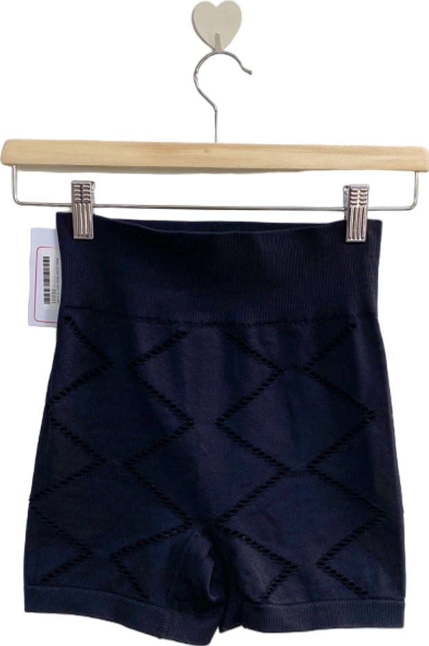 NovaSport Black High-Waist Knit Shorts XS UK 8