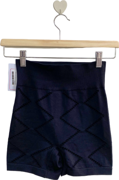 NovaSport Black High-Waist Knit Shorts XS UK 8