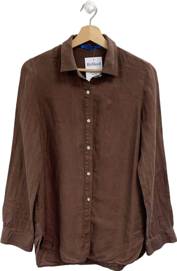 J McLaughlin Brown Linen Shirt UK XS