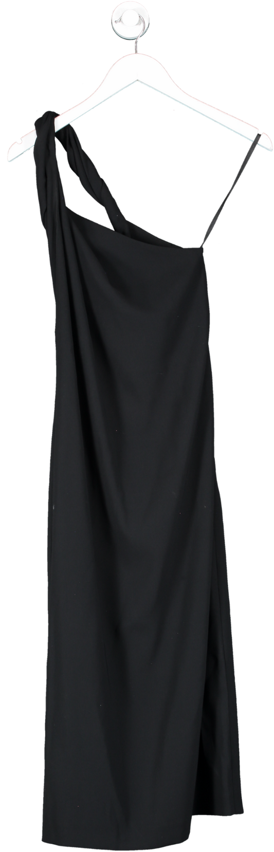 12 Storeez Black Twisted One Shoulder Maxi Dress UK S