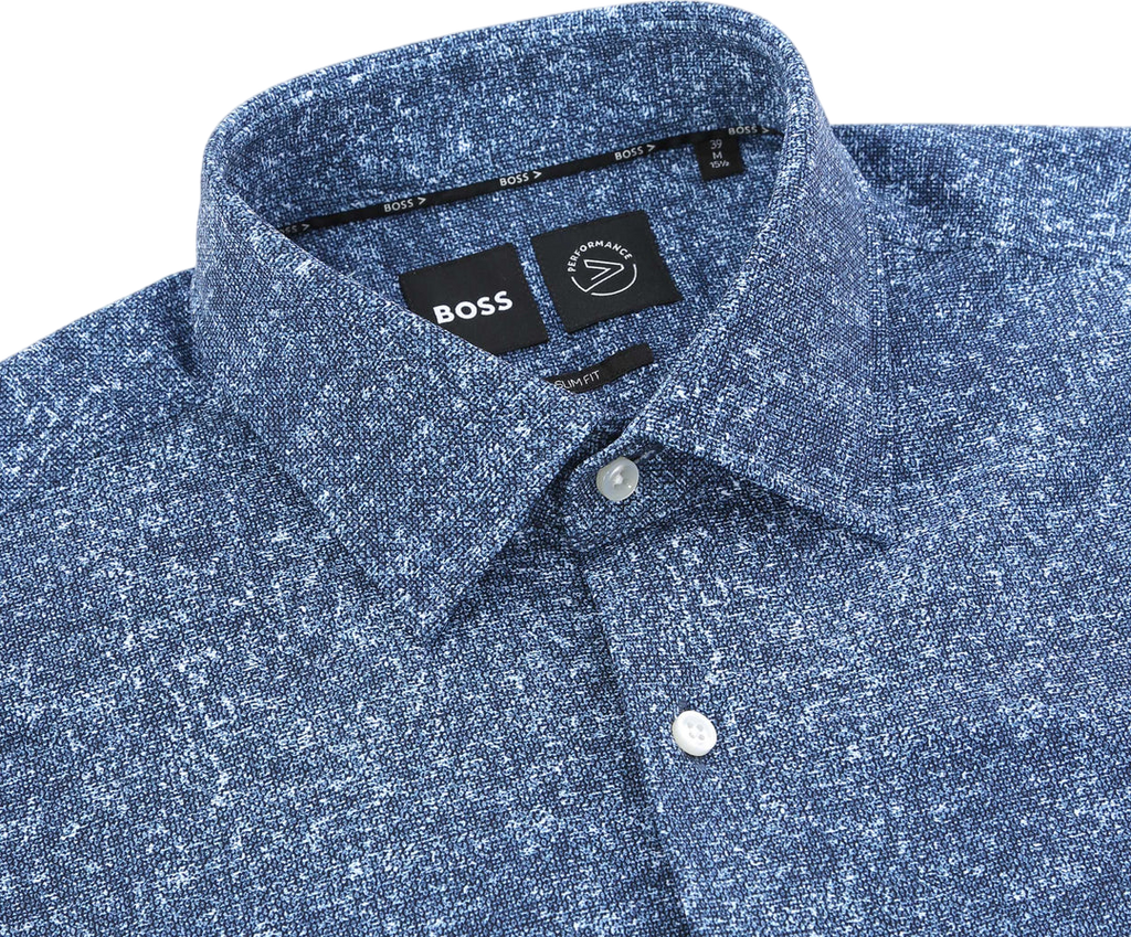 BOSS Blue Performance Stretch Slim Fit Shirt UK XXL