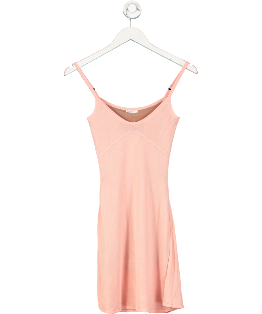 House of CB Pink Lorenza Primrose Sheer Knit Mini Dress UK S