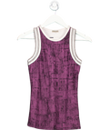BOTTEGA VENETA Purple Distressed Tank Top UK XS