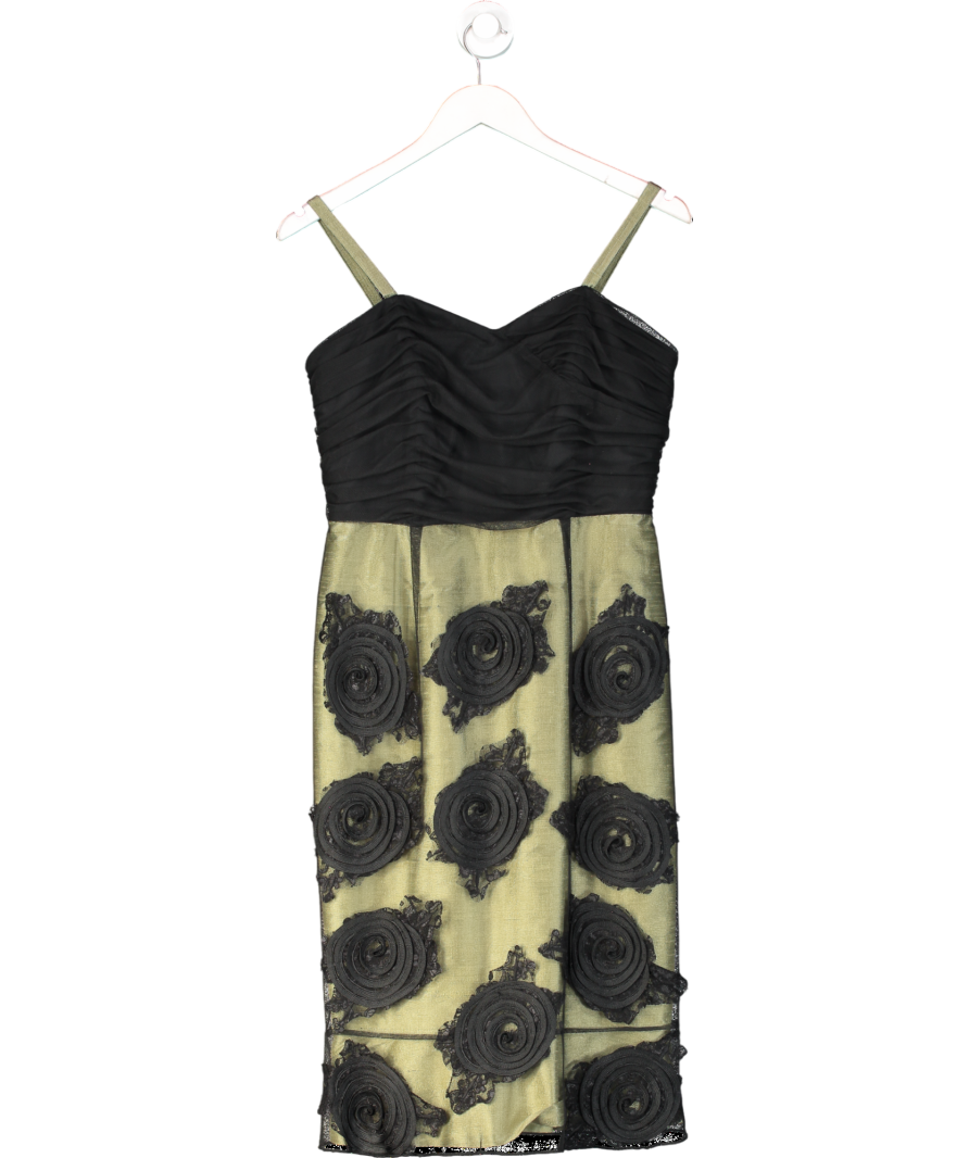 Cappelli Condici Green Occasion Dress, Bolero Jacket And Hat 3 Piece Set UK 10