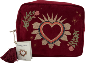 Elizabeth london Red Enchanted Heart Wash Bag One Size