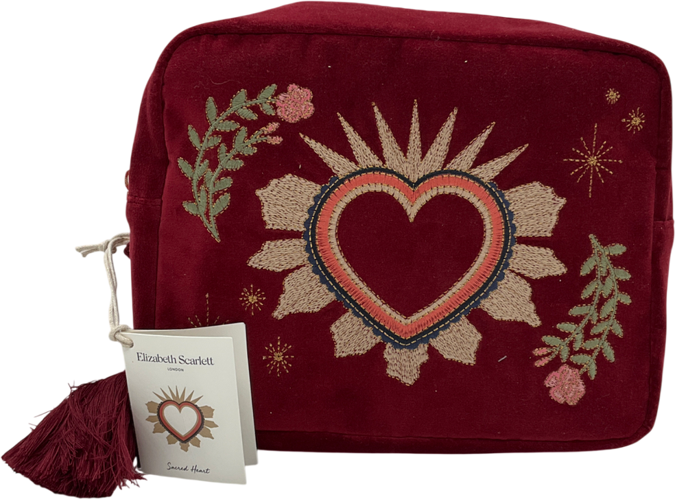 Elizabeth london Red Enchanted Heart Wash Bag One Size