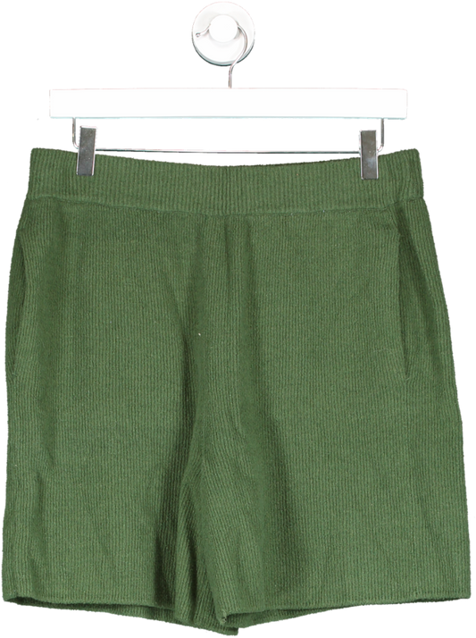 cos Green Pull On Ribbed Shorts UK S