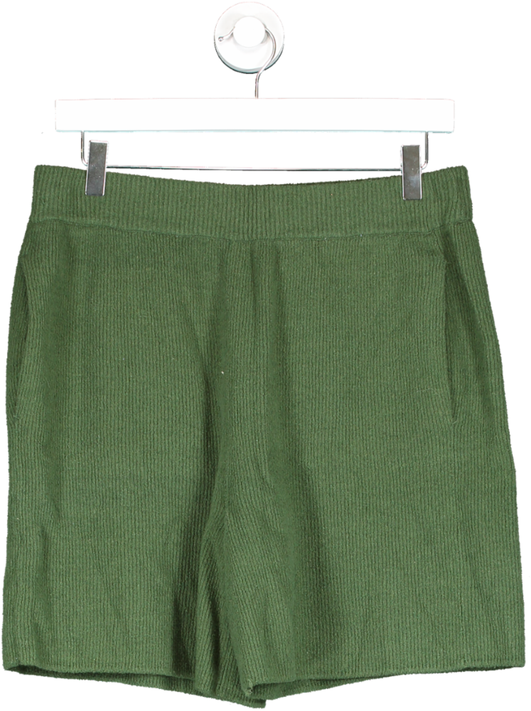 cos Green Pull On Ribbed Shorts UK S