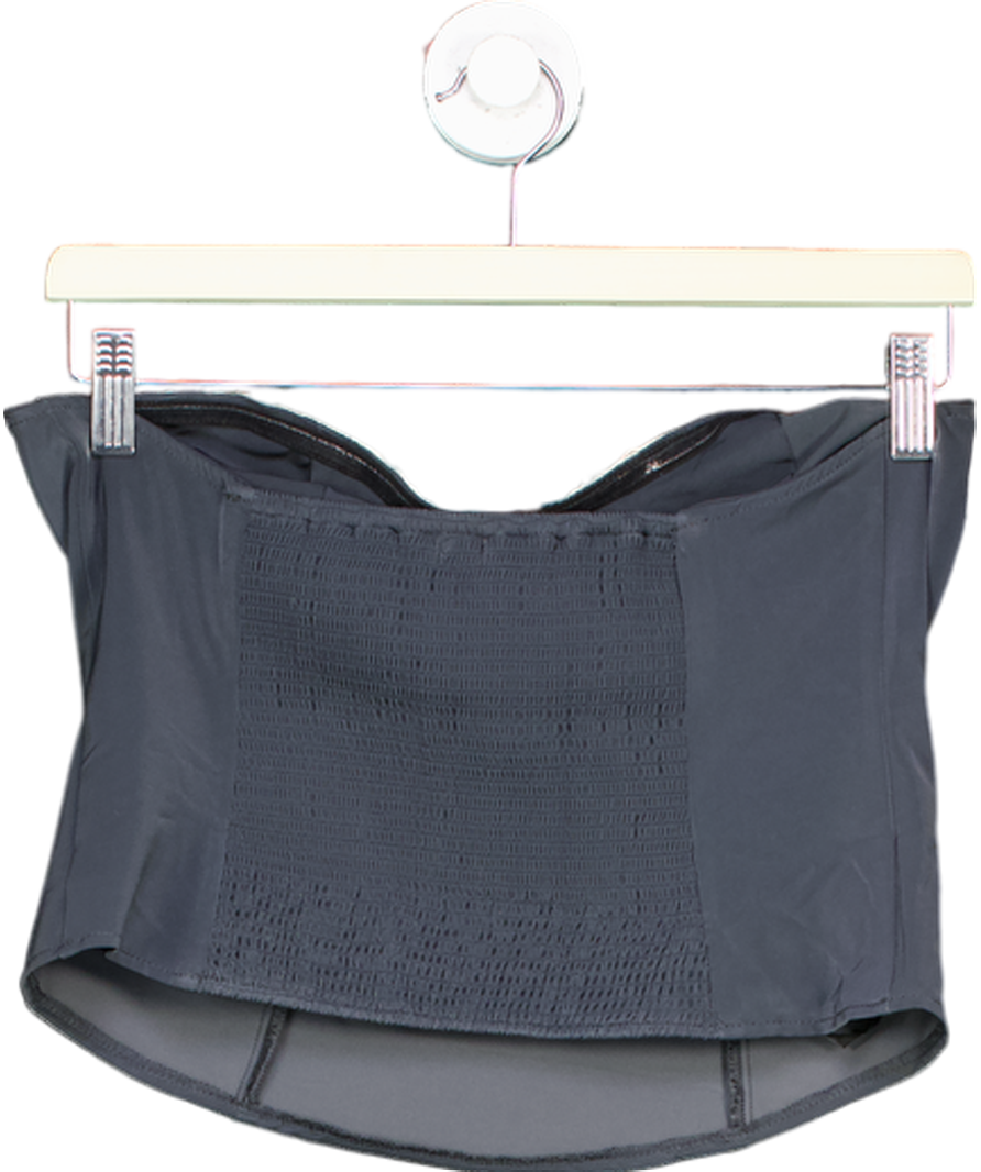 kimchi blue Grey Bandeau Corset Detailed With White Lace Trimming UK L