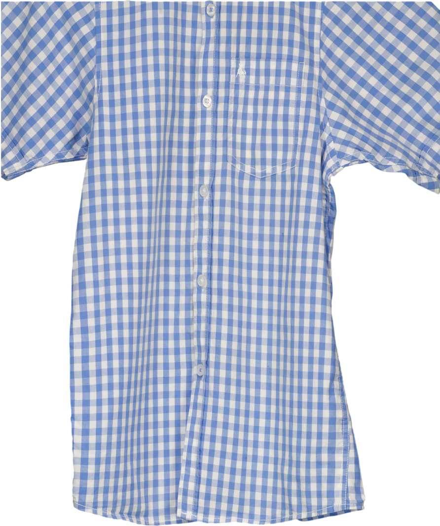 Rebel Blue And White Checked Shirt 11 Years