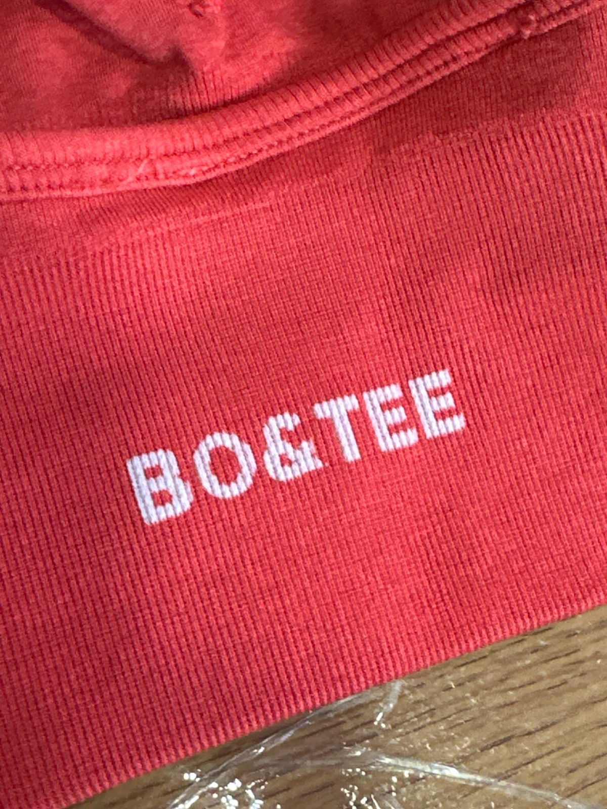 Bo&Tee Coral Seamless Ribbed Bralette and Shorts Set UK XS