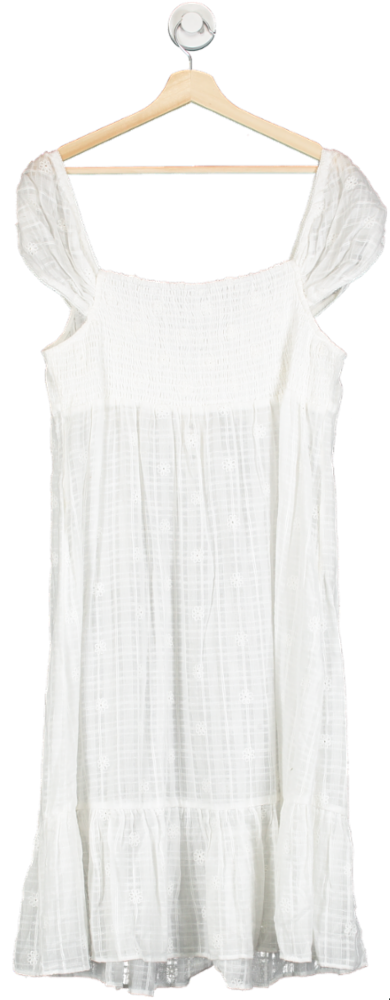 Anthropologie White Boho Style Dress Medium
