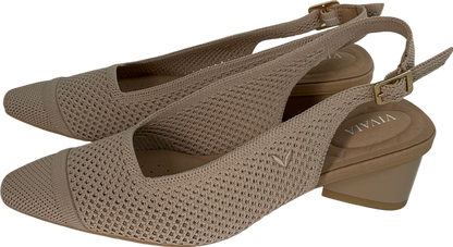 vivaia Beige Pointed-toe Slingback Sandals UK 3 EU 36 👠