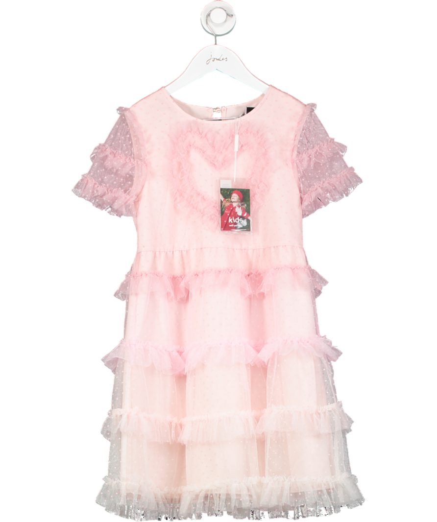 Self-Portrait Kids Pink Tulle Heart Detail Occasion Dress 8 Years