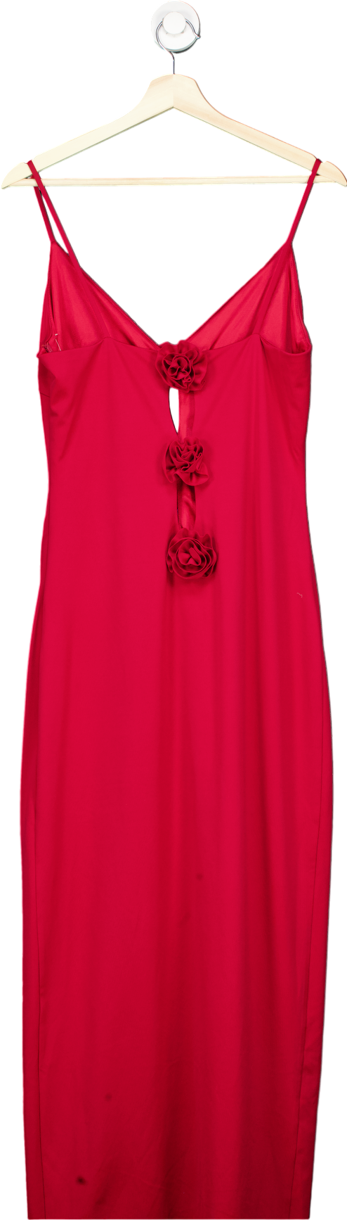 Red Dress with Rose Detailing UK L